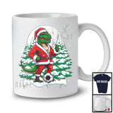 Santa T-Rex Playing Soccer; Awesome Christmas Trees Sports Player Team; Dinosaur Lover T-Shirt