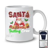 Santa Tasting Crew, Lovely Christmas Plaid Santa Cookies, Snowing Around X-mas Family T-Shirt