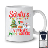 Santa's Favorite Portuguese; Joyful Christmas Tree Snowman; Pajama Portuguese Family Group T-Shirt