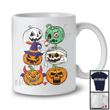 Scary Carved Pumpkin Collection; Creepy Halloween Costume Boo Zombie Pumpkin; Family T-Shirt