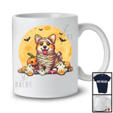 Scary Corgi Mummy, Awesome Halloween Costume Moon Pumpkins Lover, Family Group T-Shirt