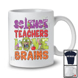 Science Teachers Love Brains; Creepy Halloween Costume Science Zombies; Teacher Group T-Shirt
