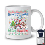 Scottish You A Merry Christmas; Humorous X-mas Sweater Dabbing Santa Scottish Flag; Family T-Shirt