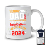 Senior Dad I Raised Mine Class Of 2024, Cheerful Father's Day Graduation, Graduate Family T-Shirt