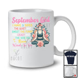 Septembre Girl I Have 3 Sides, Fleurs de fête d’anniversaire humoristiques Amoureux du yoga, T-shirt d’entraînement assorti