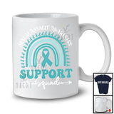 Sexual Assault Awareness Support Squad, Lovely Sexual Abuse Awareness Teal Ribbon, Rainbow T-Shirt