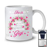 She Is Strong Fearless Gigi, Adorable Mother's Day Flowers Rainbow, Matching Family Group T-Shirt