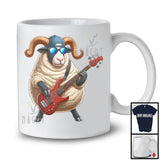 Sheep Playing Guitar Rock; Joyful Music Bass Guitar Guitarist; Farmer Farm Lover T-Shirt