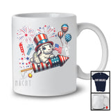 Sheep Riding Firecracker, Wonderful 4th Of July USA Flag Animal Farm Fireworks, Patriotic T-Shirt
