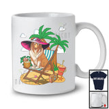 Sheltie On Beach, Adorable Summer Vacation Palm Tree, Travel Trip Family Group T-Shirt