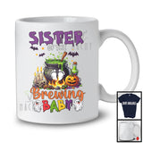 Sister Of The Brewing Baby; Creepy Halloween Costume Witch Pot; Pregnancy Family Group T-Shirt