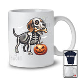 Skeleton Beagle Gnawing Bone; Scary Halloween Costume Beagle Owner; Family Group T-Shirt