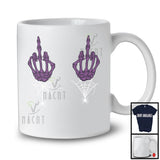 Skeleton Middle Finger Hand Boobs, Sarcastic Halloween Skeleton Hands, Family Group T-Shirt