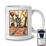 Skeleton Playing Basketball, Amazing Halloween Costume Basketball Player Lover, Sport Team T-Shirt