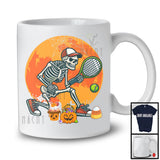 Skeleton Playing Tennis, Humorous Halloween Skeleton Tennis Player, Sport Playing Team T-Shirt