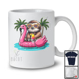 Sloth On Flamingo Float; Joyful Summer Vacation Hawaii; Pool Beach Family Group T-Shirt