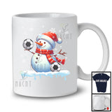 Snowman Playing Soccer; Fantastic Christmas Santa Snowman; Soccer Sport Player Team T-Shirt