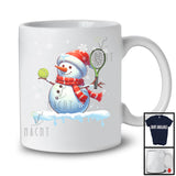 Snowman Playing Tennis; Fantastic Christmas Santa Snowman; Tennis Sport Player Team T-Shirt