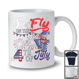 So Fly On The 4th Of July, Joyful Independence Day USA Flag Firecrackers, Firework Patriotic T-Shirt
