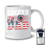Soccer Dad, Amazing Father's Day 4th Of July American Flag, Sport Player Team Patriotic T-Shirt