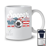 Soccer Mom, Amazing Mother's Day 4th Of July American Flag Headband, Sport Player Patriotic T-Shirt