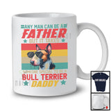 Special To Be A Bull Terrier Daddy, Proud Father's Day Bull Terrier Sunglasses, Vintage Retro T-Shirt