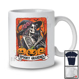 Spooky Grandma; Horror Halloween Costume Tarot Card Witch Black Cat; Family Group T-Shirt