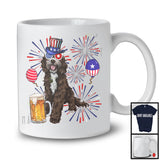Sproodle Drinking Beer, Cheerful 4th Of July Drunker Fireworks, American Flag Patriotic Group T-Shirt