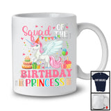 Squad Of The Birthday Princess, Adorable Birthday Party Unicorn Lover, Matching Girls Family Group T-Shirt