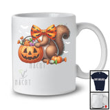 Squirrel Costume Cosplay With Bow Tie, Lovely Halloween Wild Animal Lover, Matching Group T-Shirt