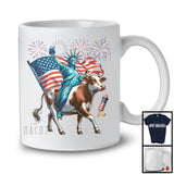 Statue Of Liberty Riding Cow, Amazing 4th Of July American Proud Fireworks, Patriotic Group T-Shirt