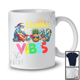 Summer Vibes, Colorful Summer Vacation Sunny Beach Santa, Matching Friends Family Group T-Shirt