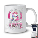 Support The Fighters Admire Horror; Awesome Breast Cancer Awareness Unicorn; Pink Ribbon T-Shirt