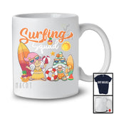 Surfing Squad, Lovely Summer Vacation Christmas In July Gnomes Sunglasses, Surfer Group T-Shirt