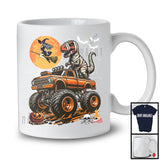 T-Rex Mummy Drinking Beer Riding Monster Truck, Creepy Halloween Dinosaur, Drinking Drunker T-Shirt