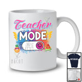 Teacher Mode Off, Colorful Summer Vacation Matching Teacher Group, Travel Family Trip T-Shirt
