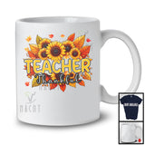 Teacher Thankful; Wonderful Thanksgiving Sunflowers Fall Leaves; Family Group T-Shirt