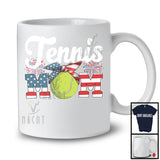 Tennis Mom, Amazing Mother's Day 4th Of July American Flag Headband, Sport Player Patriotic T-Shirt