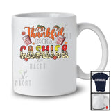 Thankful To Be A Cashier; Proud Thanksgiving Leopard Plaid Cashier; Autumn Leaves Family T-Shirt