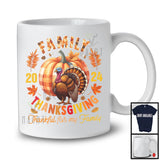 Thanksgiving 2024 Thankful For My Family; Lovely Plaid Pumpkin Turkey; Autumn Family T-Shirt