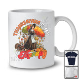 Thanksgiving Is My Therapy; Humorous Thanksgiving Autumn Tree Girl; Women Friends Family Group T-Shirt