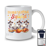 Thanksgiving Squad, Adorable Three Pilgrim Horses Farmer, Pumpkin Pie Fall Leaves T-Shirt