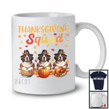 Thanksgiving Squad, Adorable Three Pilgrim St. Bernards Owner, Pumpkin Pie Fall Leaves T-Shirt