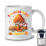 Thanksgiving Squad; Lovely Pig On Pickup Truck Fall Autumn Tree; Farm Animal Farmer Lover T-Shirt