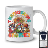 Thanksgiving With My Gnomies, Adorable Three Gnomes Playing Piano, Musical Instruments T-Shirt
