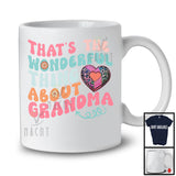 That's The Wonderful Thing About Grandma, Awesome Mother's Day Leopard Heart Shape, Family T-Shirt