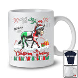 The Italian Christmas Donkey; Adorable X-mas Santa Italian Flag; Snowing Family Group T-Shirt