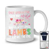 There Was A Girl Who Really Loved Lambs; Lovely Floral Sheep Flowers; Farm Farmer Group T-Shirt