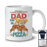 This Dad Runs On Jesus And Pizza, Awesome Father's Day Pizza Food Lover, Vintage Family T-Shirt