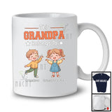 This Grandpa Belongs To Grandson Granddaughter, Cute Father's Day Boys Girls Family Group T-Shirt